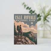 アイルロイヤルナショナルパークバックパッキングトラベルアート シーズンポストカード (スタンド正面)