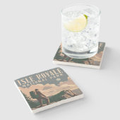 アイルロイヤルナショナルパークバックパッキングトラベルアート ストーンコースター (横)