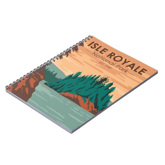 アイルロイヤルナショナルパークミシガンヴィンテージ ノートブック (左側)