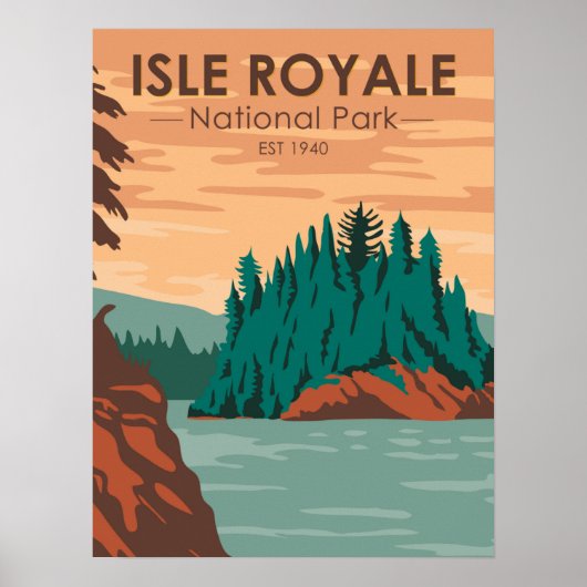 アイルロイヤルナショナルパークミシガンヴィンテージ ポスター (正面)