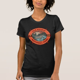 アイルロイヤルナショナルパークムースレトロコンパス Tシャツ