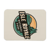 アイルロイヤルナショナルパークレトロトラベルエンブレム マグネット (横)