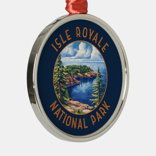 アイルロイヤルナショナルパークレトロ動揺してサークル メタルオーナメント (右)