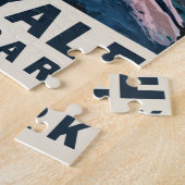 アイルロイヤル国立公園ウォーターカラーヴィンテージアート ジグソーパズル (側面)