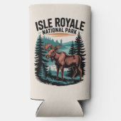 アイルロイヤル国立公園レイクスーペリアを探索 スリム缶クーラー (裏面)