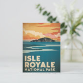 アイルロイヤル国立公園レトロポスター シーズンポストカード (スタンド正面)