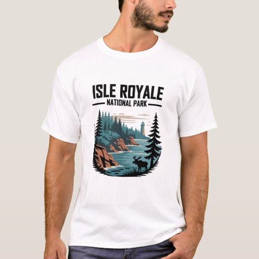 アイルロイヤル国立公園風光明媚な荒野 Tシャツ (正面)