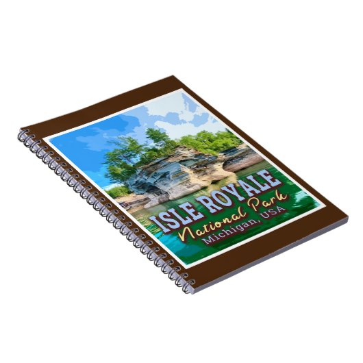 アイルロイヤル国立公園 – ミシガン統一された州 ノートブック (右側)
