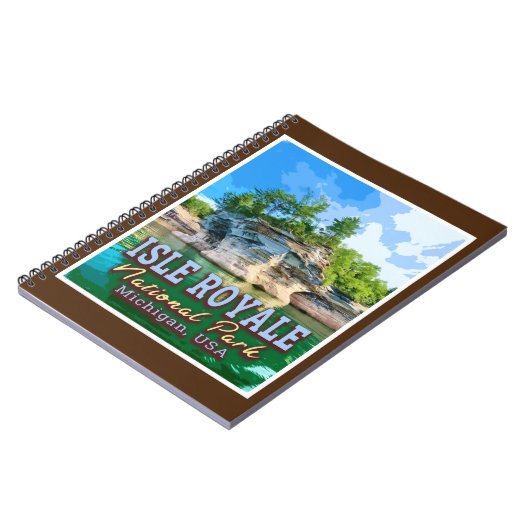アイルロイヤル国立公園 – ミシガン統一された州 ノートブック (左側)