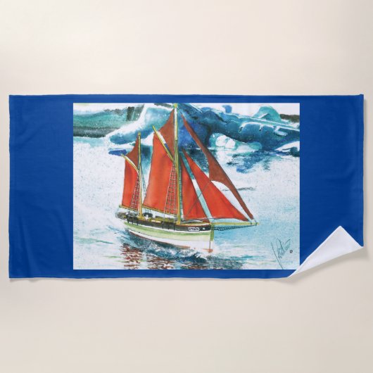 アイルンが水を汲む ビーチタオル (正面)