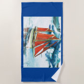 アイルンが水を汲む ビーチタオル (正面)