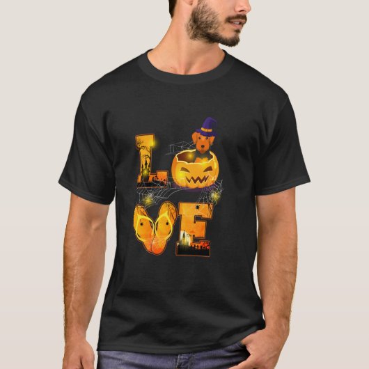 アイレおもしろいデールテリアハロウィーン Tシャツ (正面)