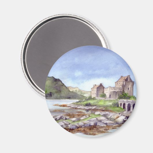 アイレアドナン城ウォーター絵画カラー マグネット (正面/裏面)