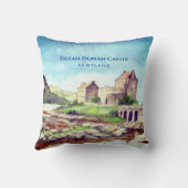 アイレアドナン城スコットランドウォーター絵画カラー クッション (裏面)