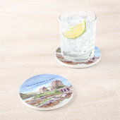 アイレアドナン城スコットランドウォーター絵画カラー コースター (側面)