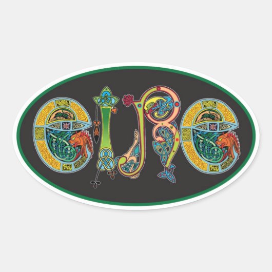 アイレオーバルユーロステッカー 楕円形シール (正面)