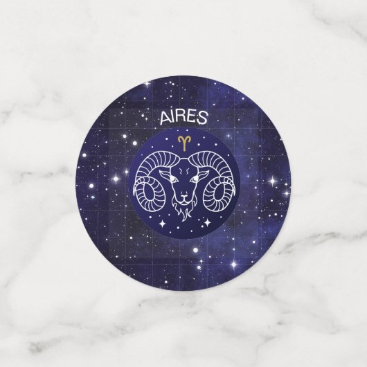 アイレスザラム〔占星術の〕十二宮図デザイン表 コンフェッティ (スモール正面)