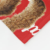 アイレデおもしろいールテリア名のクリパターン(の模様が)あるスマス フリースブランケット (角)