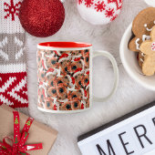 アイレデールおもしろいテリアクリスマスパターン ツートーンマグカップ