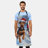 アイレデールクリスマスフェスティバルスノーシーン エプロン (着用した状態)