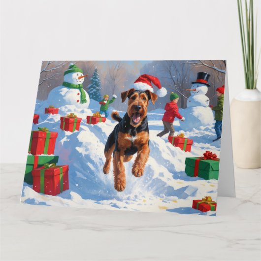 アイレデールクリスマスフェスティバルスノーシーン カード (正面)