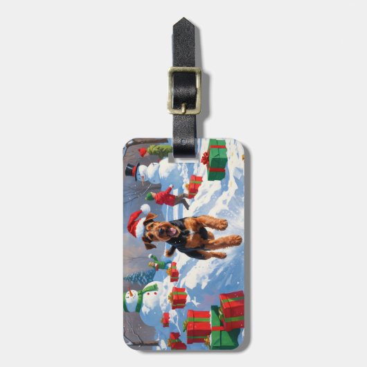 アイレデールクリスマスフェスティバルスノーシーン ラゲッジタグ (正面縦)