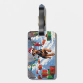 アイレデールクリスマスフェスティバルスノーシーン ラゲッジタグ (裏面縦)