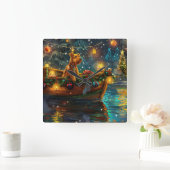 アイレデールクリスマスフェスティバル航海 スクエア壁時計 (ホーム)