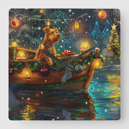 アイレデールクリスマスフェスティバル航海 スクエア壁時計 (正面)