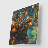 アイレデールクリスマスフェスティバル航海 スクエア壁時計 (傾斜)