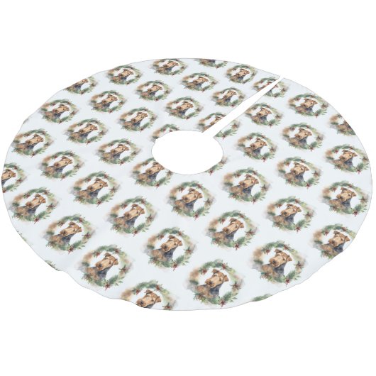 アイレデールクリスマスリースフェスティバルカップ ブラッシュドポリエステルツリースカート (アングル)