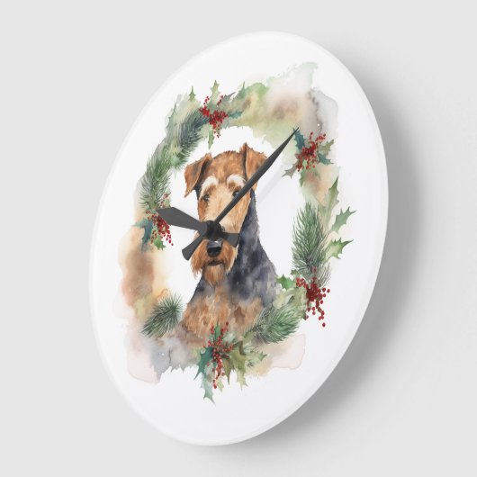 アイレデールクリスマスリースフェスティバルカップ ラージ壁時計 (傾斜)