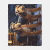 アイレデールスノースイードクリスマスデコール フリースブランケット (正面)