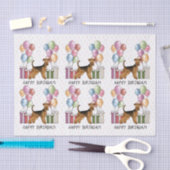 アイレデールテリアカラフルパステルハッピーバースデー 薄葉紙 (クラフト)