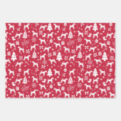 アイレデールテリアクリスマス ラッピングペーパーシート (正面3)