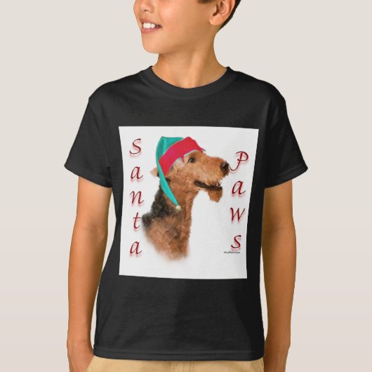 アイレデールテリアサンタポーズ Tシャツ (正面)