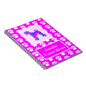 アイレデールテリアドッグキスシルエット可愛いP&B ノートブック (右側)