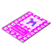 アイレデールテリアドッグキスシルエット可愛いP&B ノートブック (左側)