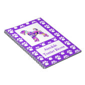 アイレデールテリアドッグキスシルエット可愛いPPY&B ノートブック (右側)