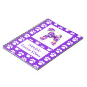 アイレデールテリアドッグキスシルエット可愛いPPY&B ノートブック (左側)