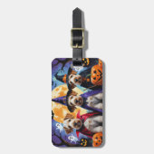 アイレデールテリアドッグスパンプキンハロウィンおもしろい ラゲッジタグ (正面縦)