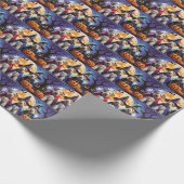 アイレデールテリアドッグスパンプキンハロウィンおもしろい ラッピングペーパー (角)