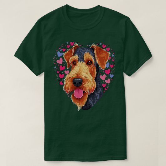 アイレデールテリアバレンタインデー Tシャツ (デザイン正面)