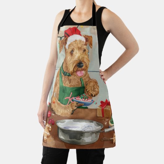アイレデールテリアホリデーベーキング:フェスティバルクリスマス エプロン (インサイチュ)