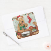 アイレデールテリアホリデーベーキング:フェスティバルクリスマス スクエアシール (封筒)