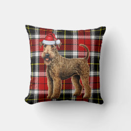 アイレデールテリアードグッドプレイドクリスマスホリデー クッション