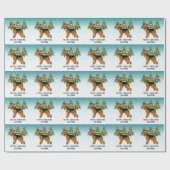 アイレデールテリアードッグスノーウィーウィンターフォレストフェスティバル ラッピングペーパー (フラット)