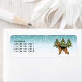 アイレデールテリアードッグスノーウィーウィンターフォレストフェスティバル ラベル (インサイチュ)