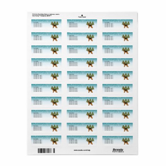 アイレデールテリアードッグスノーウィーウィンターフォレストフェスティバル ラベル (フルシート)