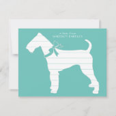 アイレデールテリアードッグパピー サンキューカード (正面)